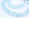 Natural Swiss Blue Topaz Round Cut Micro Faceted Beads Strand Roundel Length 4 Inches and Size 5.5mm approx.